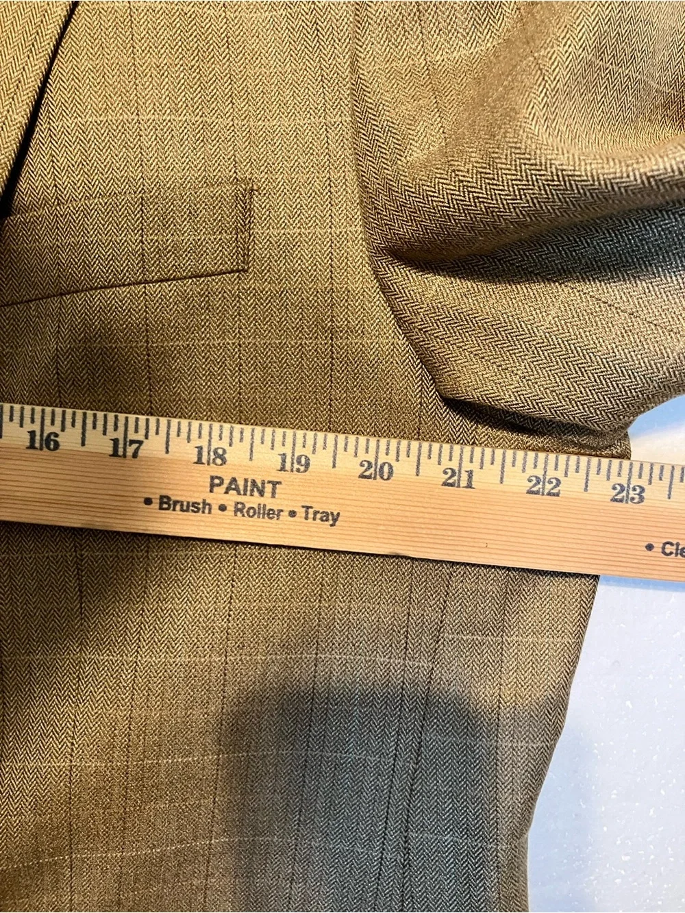Lauren Ralph Lauren silk/ Wool Blend Olive Brown Windowpane Sport Coat 44L